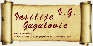 Vasilije Gugulović vizit kartica